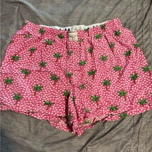 American Eagle Outfitters Pink Palm Tree Shorts